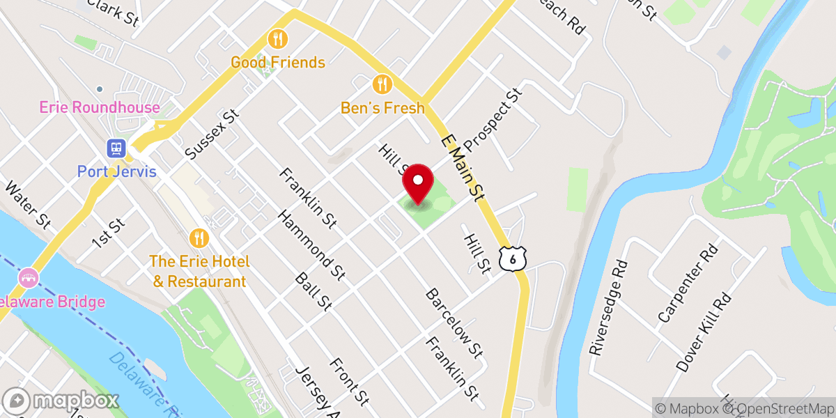 Map showing location of Church Street Park