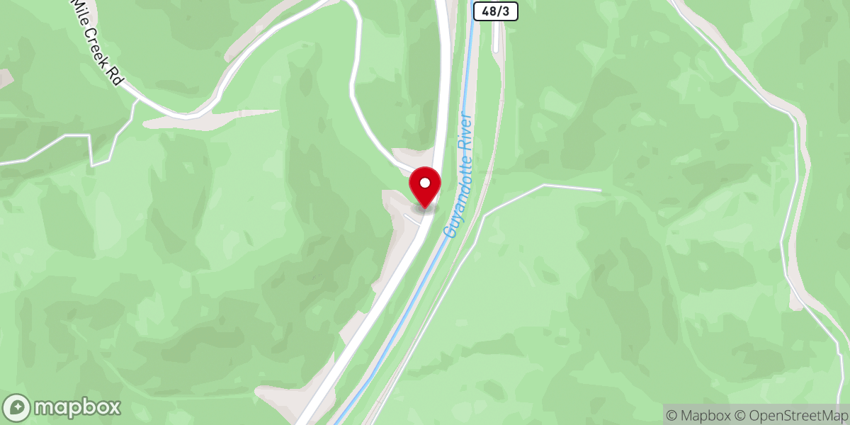 Map showing location of Tenmile Church