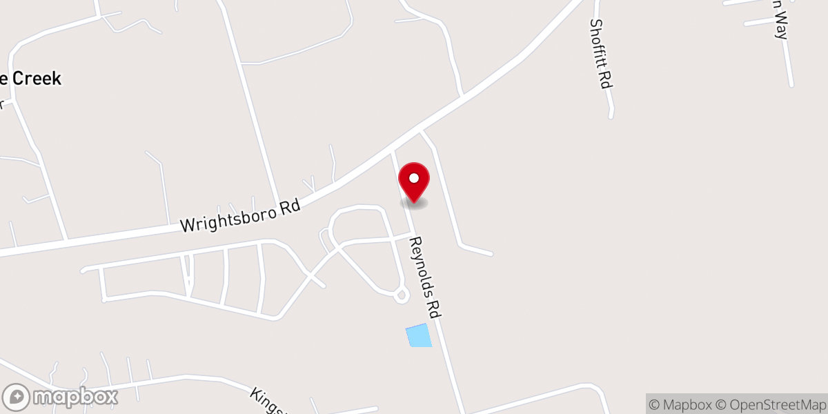 Map showing location of Bellevue Baptist Church of Grovetown, Inc.