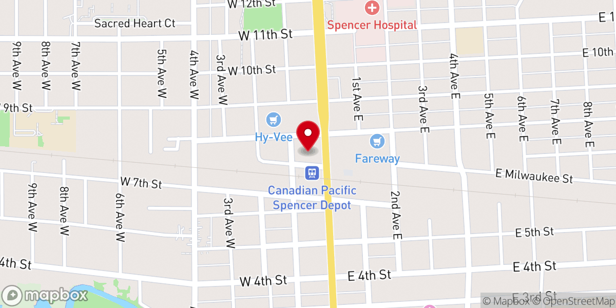 Map showing location of Covenant Fellowship of Northwest Iowa Inc