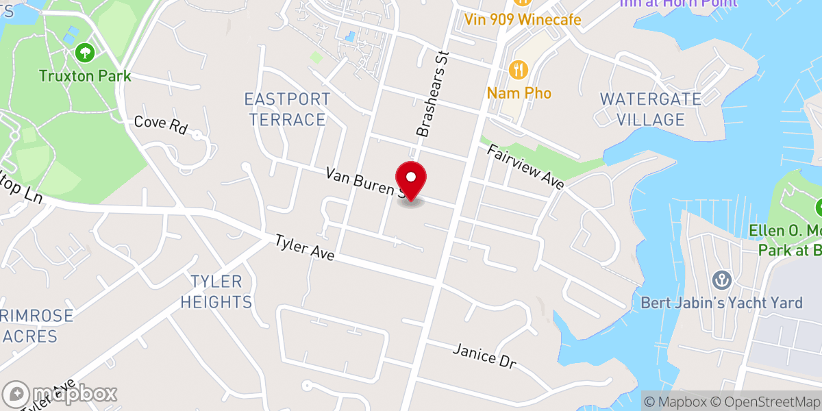Map showing location of Annapolis Baptist Church