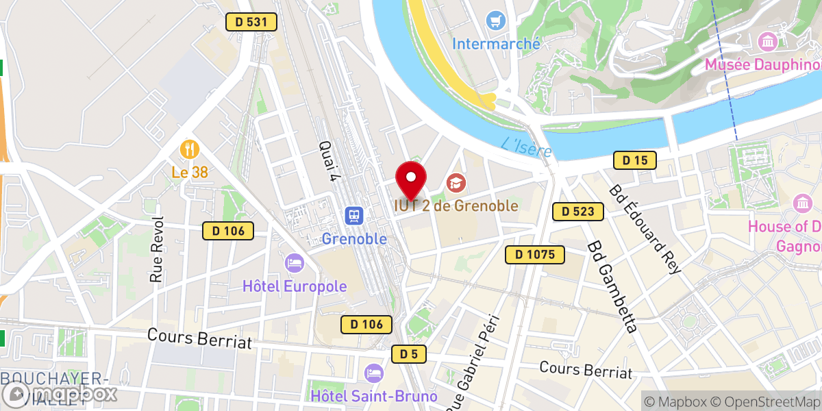 Map showing location of Basilique du Sacré-Cœur de Grenoble
