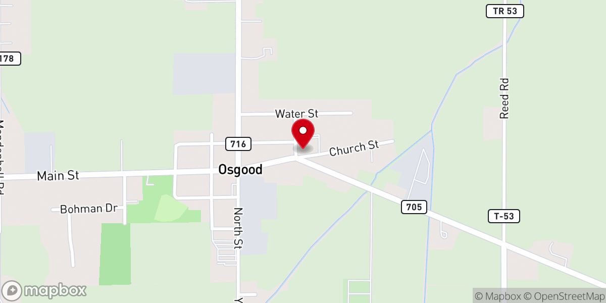 Map showing location of St. Nicholas Catholic Church