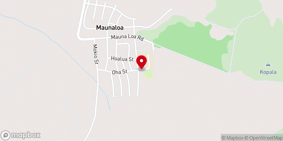 Map showing location of Bible Baptist Church of Molokai