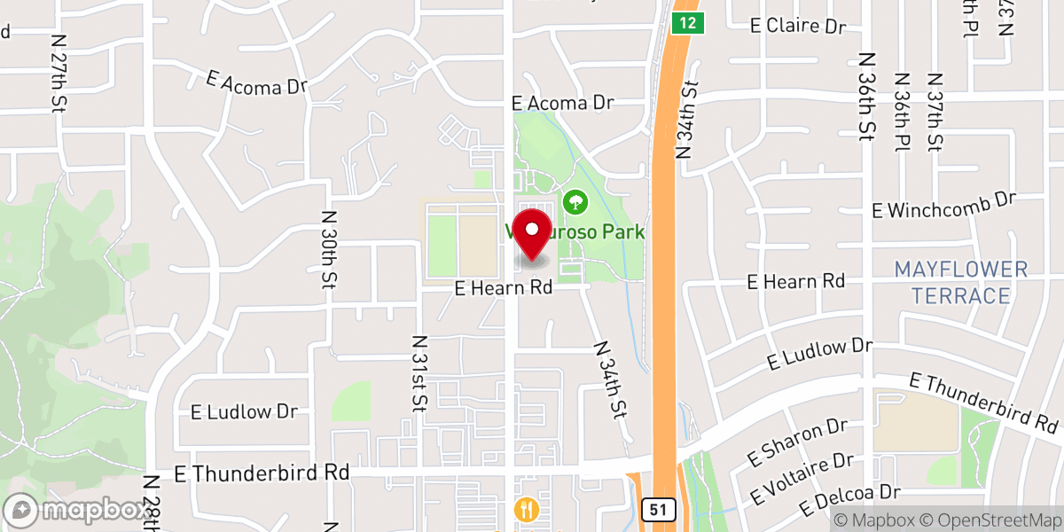 Map showing location of Calvary Chapel of North Phoenix