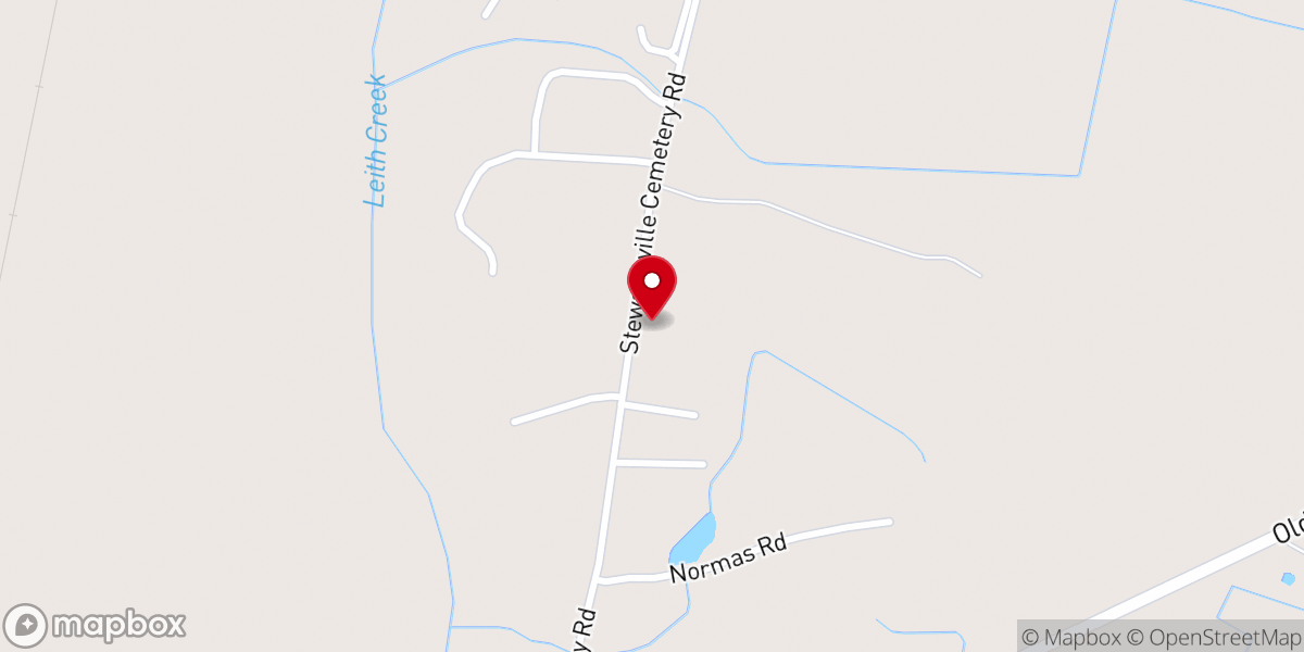 Map showing location of Gray Pond Baptist Church