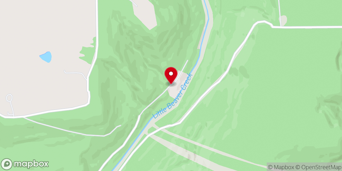 Map showing location of Beaver Creek United Presbyterian Church Camp