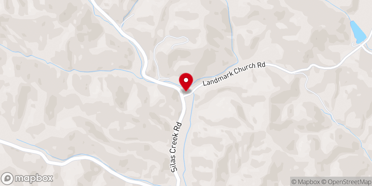 Map showing location of Landmark Baptist Church