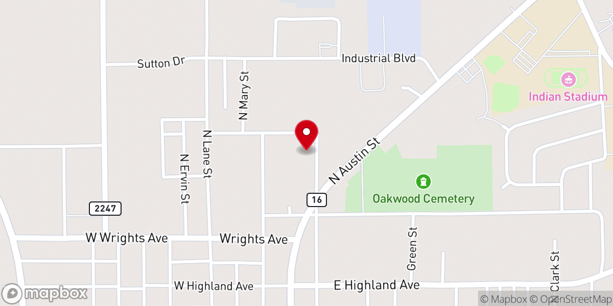 Map showing location of Sacred Heart Catholic Church