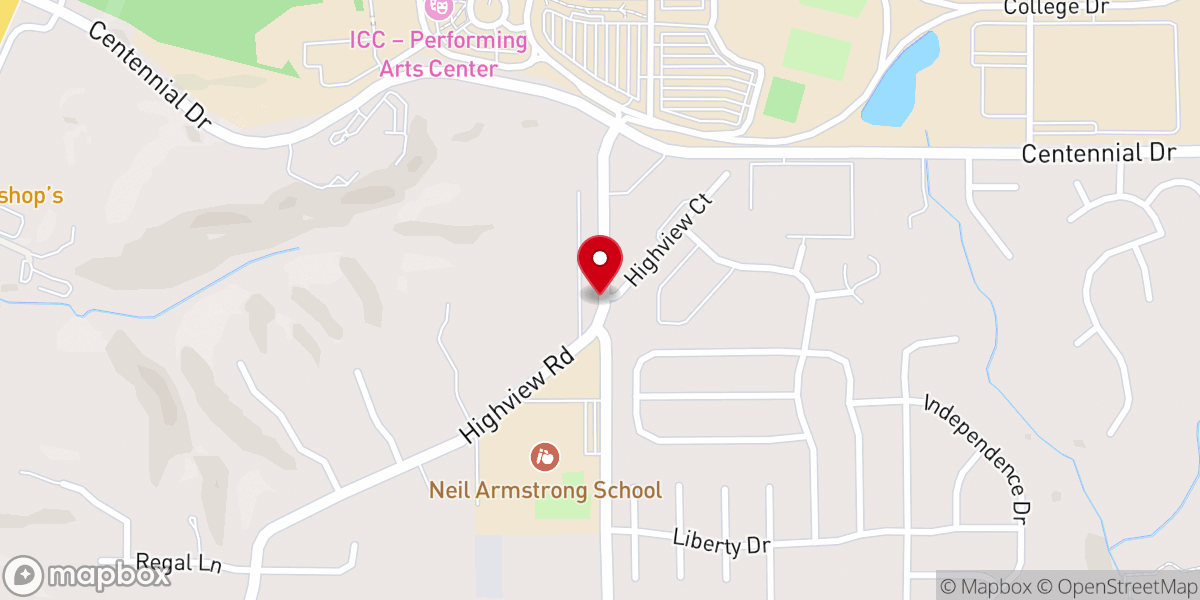 Map showing location of Highview Church of God