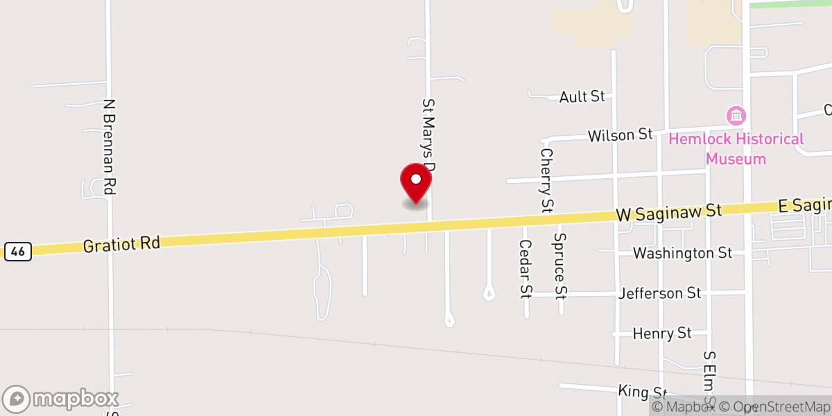 Map showing location of St. John XXIII Parish