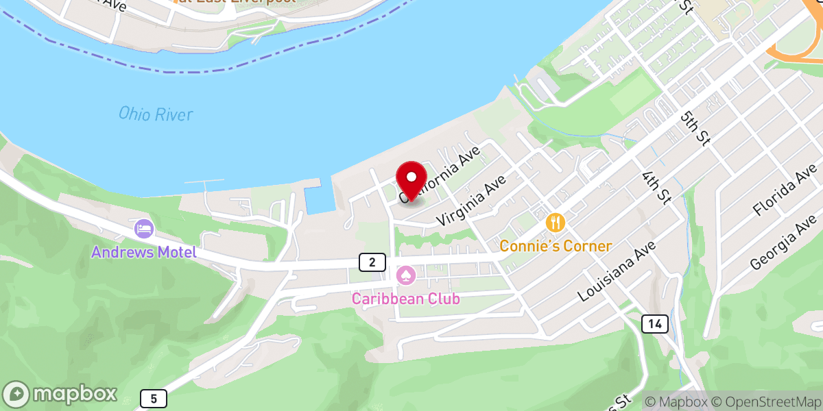 Map showing location of The Church of Christ