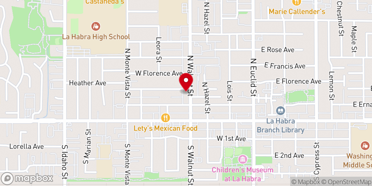 Map showing location of Calvary Chapel Into the Light