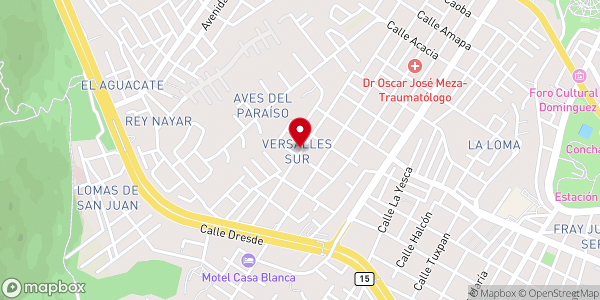 Map showing location of Auditorio Vida