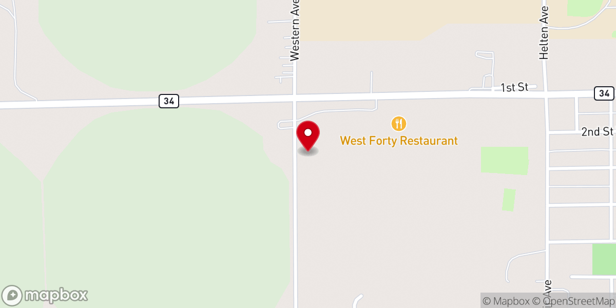 Map showing location of Park Rapids Assemblies of God Church