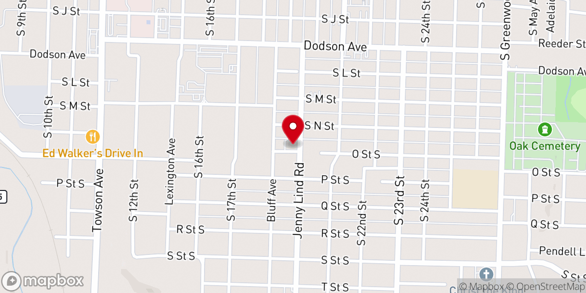 Map showing location of Lighthouse Baptist Church