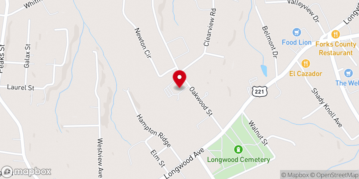 Map showing location of Holy Name of Mary Catholic Church