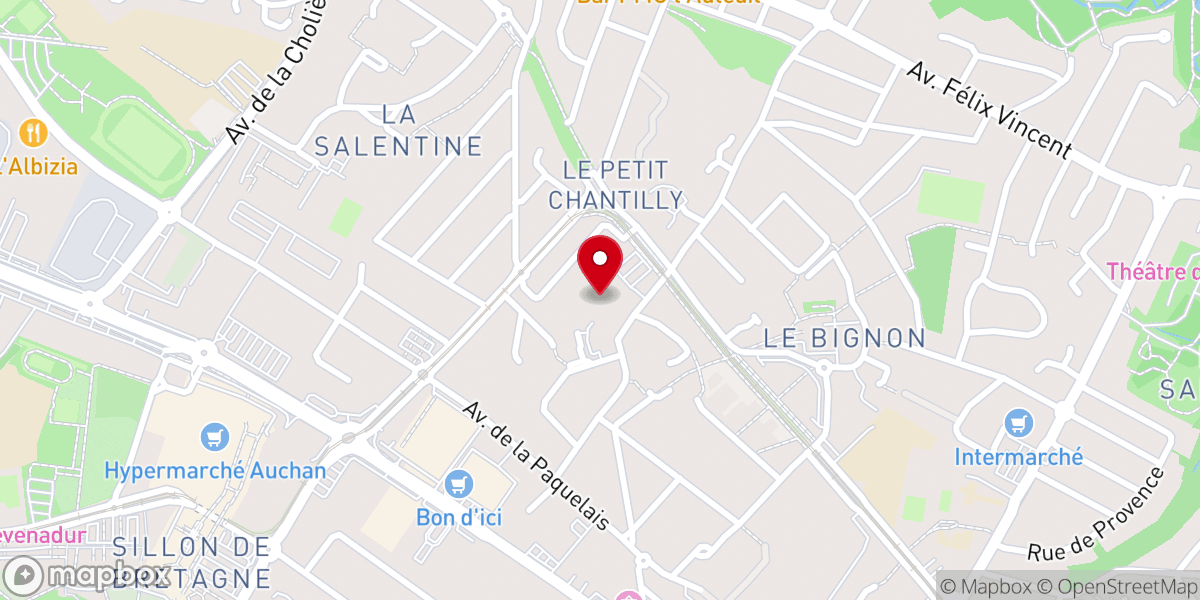 Map showing location of Église Sainte-Bernadette