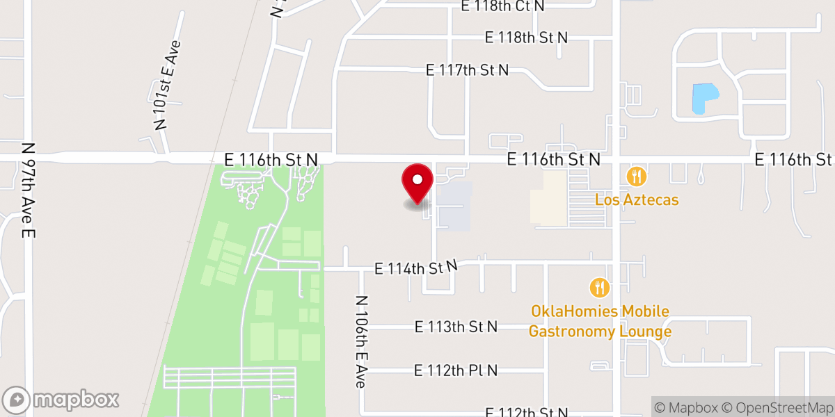 Map showing location of The Refuge Owasso