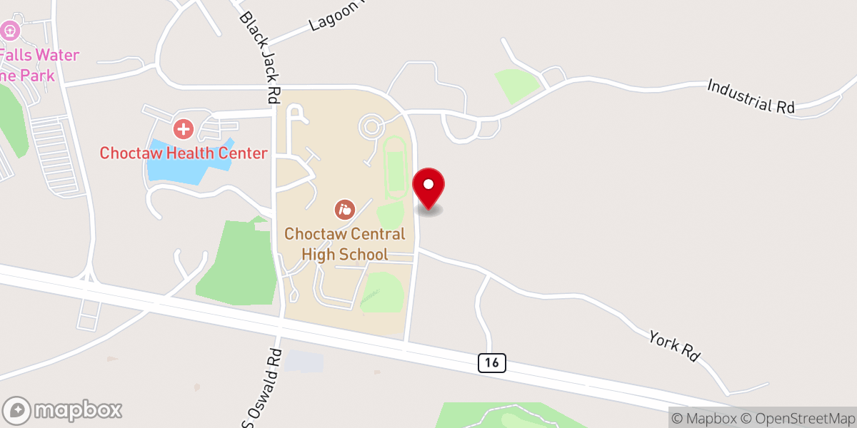 Map showing location of St. Therese Catholic Church