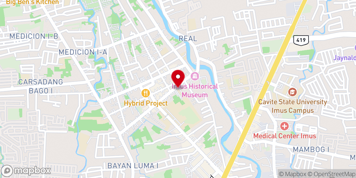 Map showing location of Zion Covenant Reformed Church - Imus