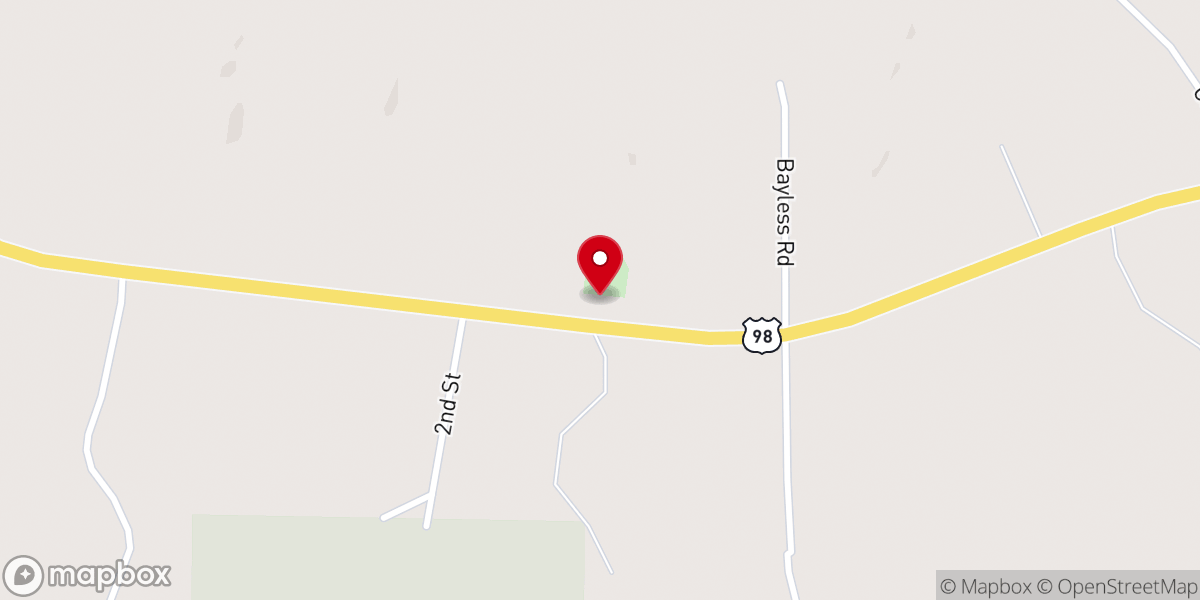 Map showing location of Siloam Baptist Church