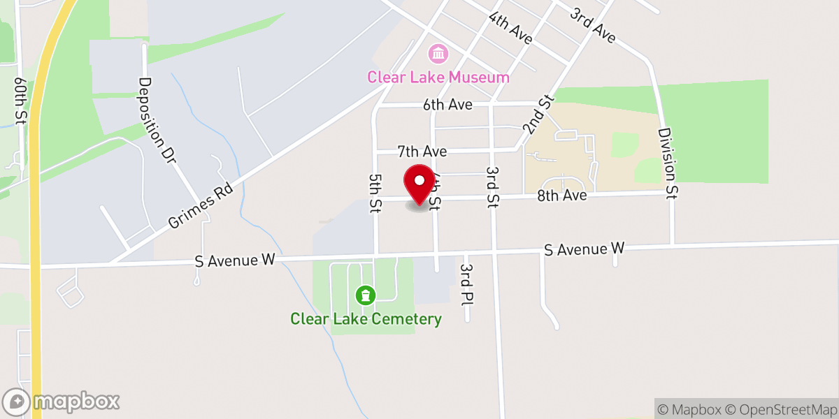 Map showing location of St John Catholic Church