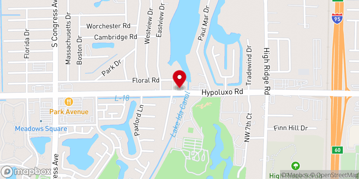 Map showing location of Freedom Church of the Palm Beaches