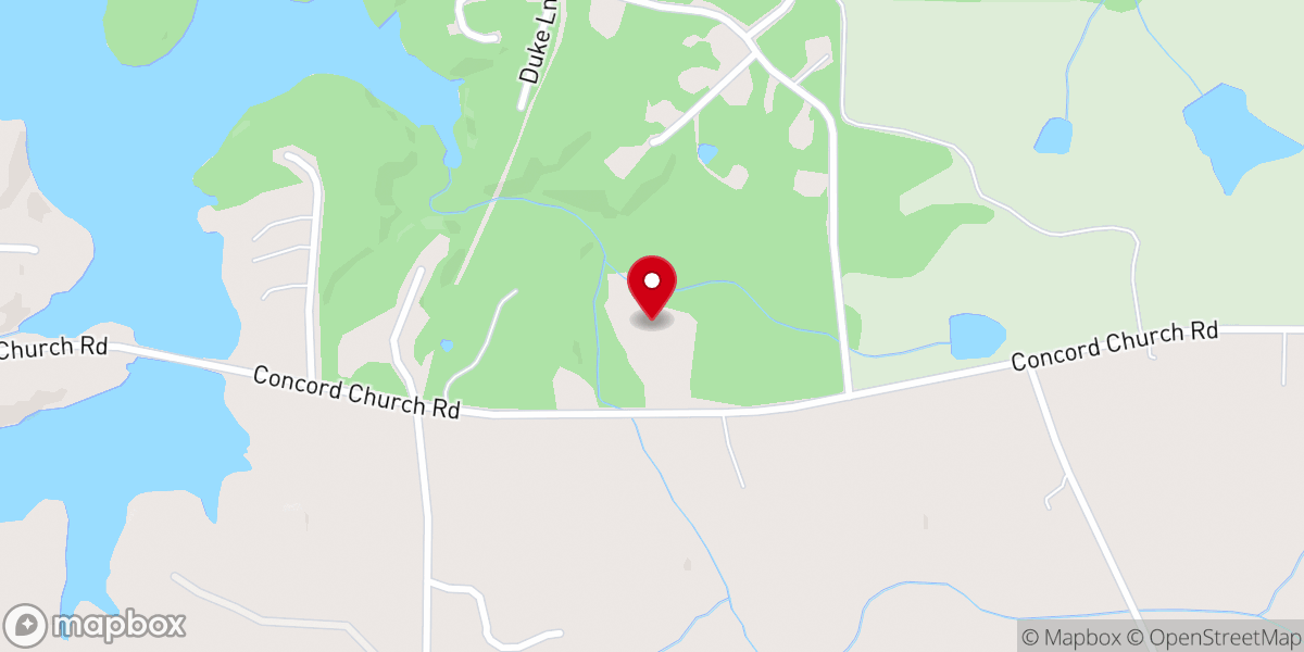 Map showing location of Hyco Zion Baptist Church
