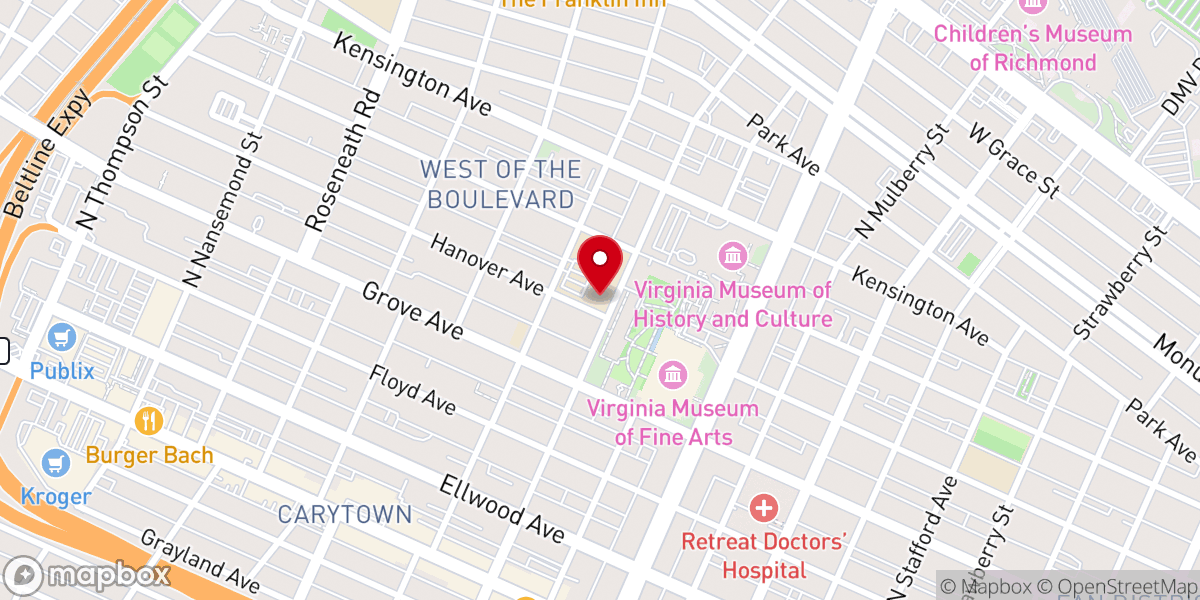 Map showing location of Saint Benedict Catholic Church