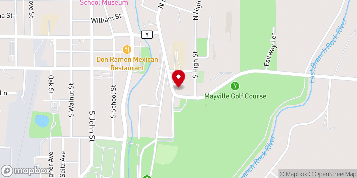 Map showing location of St Mary's Catholic Church