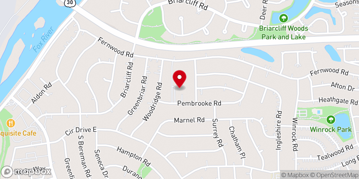 Map showing location of Saint Luke's Lutheran Church