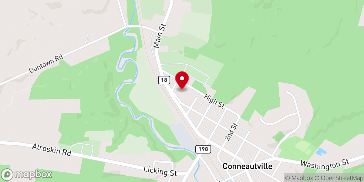 Map showing location of St Peter Catholic Church