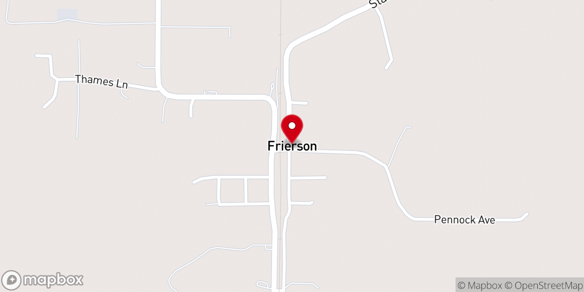 Map showing location of Frierson