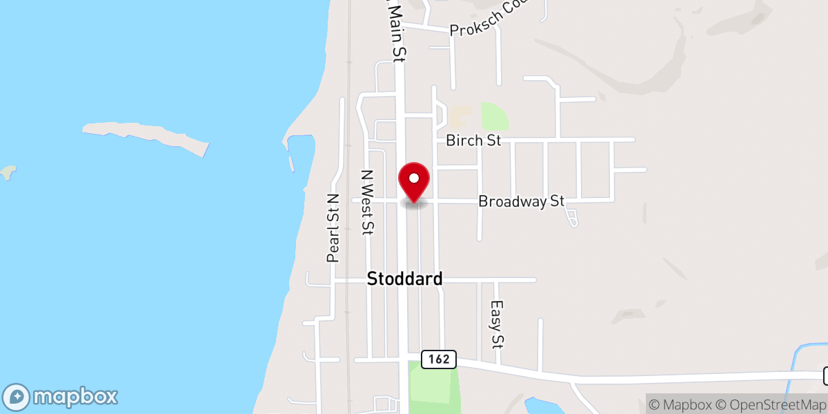 Map showing location of Stoddard Village Hall