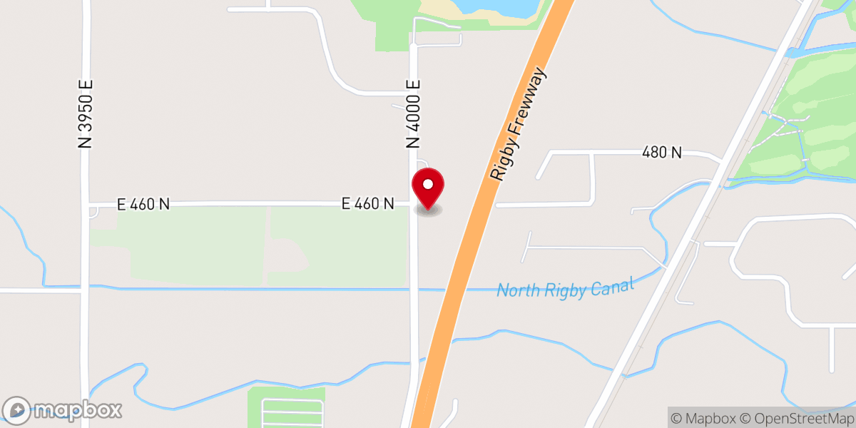 Map showing location of South Fork Outdoorsmen Church