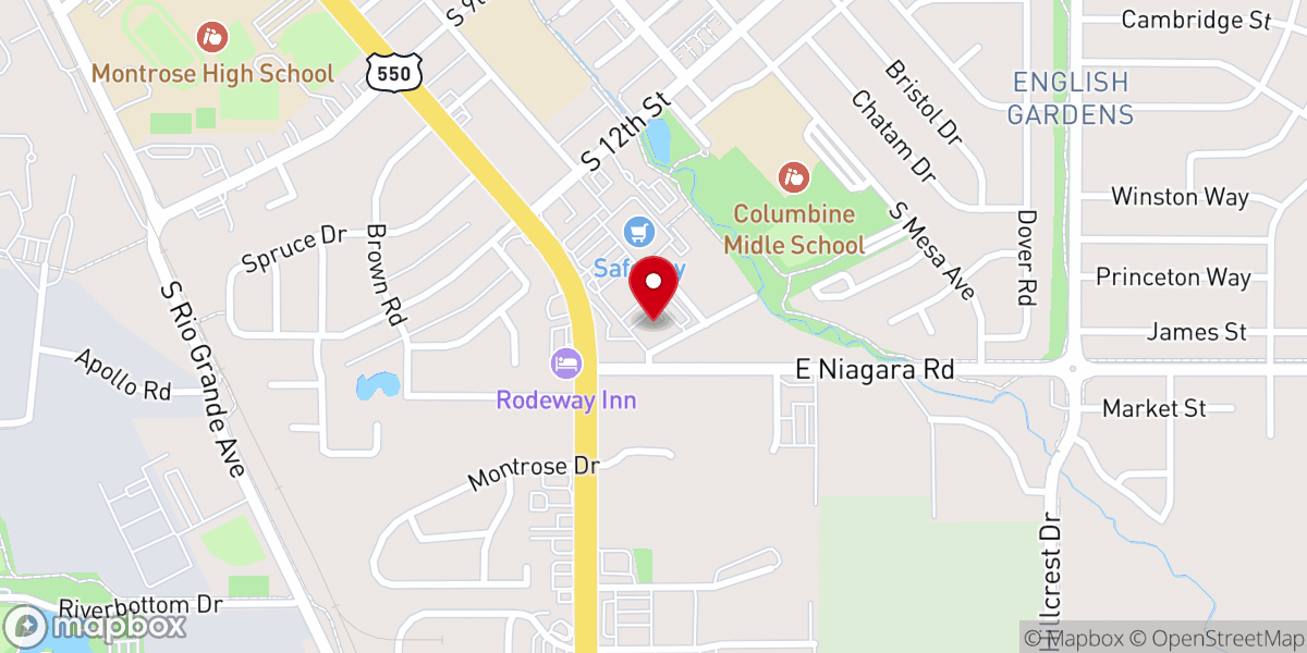 Map showing location of Montrose Seventh-Day Adventist Church
