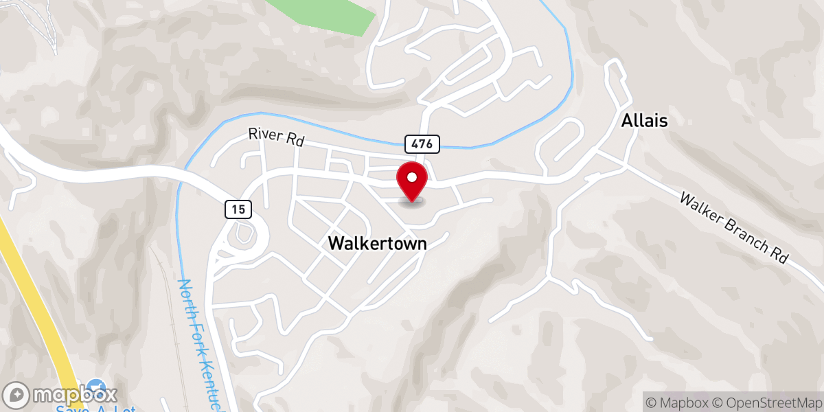 Map showing location of Petrey Memorial Baptist Church