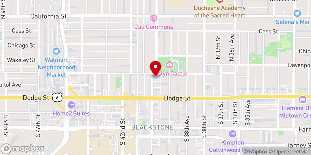 Map showing location of St Barnabas Catholic Church