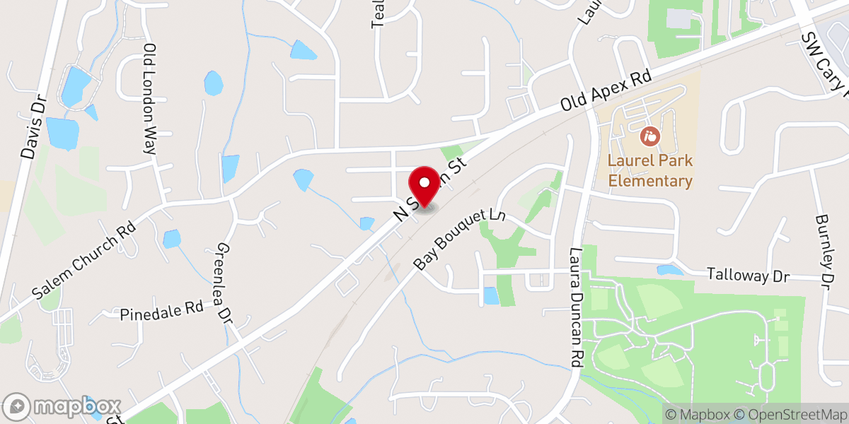 Map showing location of Focus Church - Apex