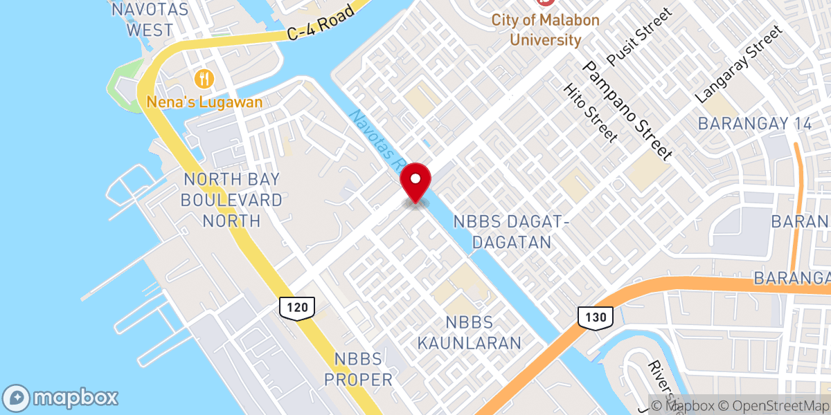 Map showing location of Church of Christ, Kapitbahayan Congregation NBBS