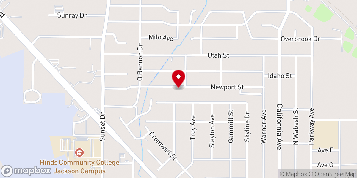 Map showing location of Greater Fairview Baptist Church
