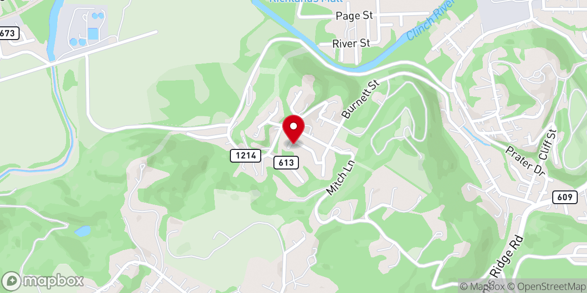 Map showing location of Hunter's Ridge