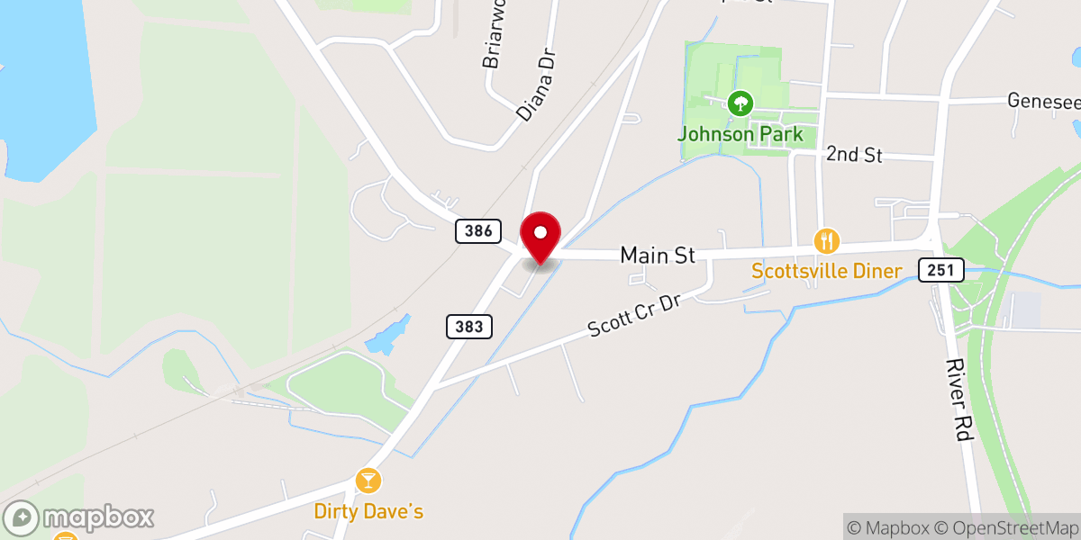 Map showing location of St. Martin de Porres Parish at St. Mary of the Assumption Roman Catholic Church