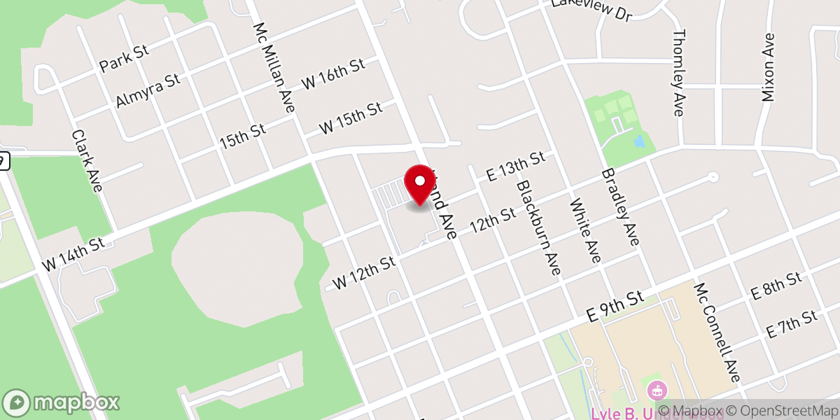 Map showing location of First Baptist Church of Bay Minette