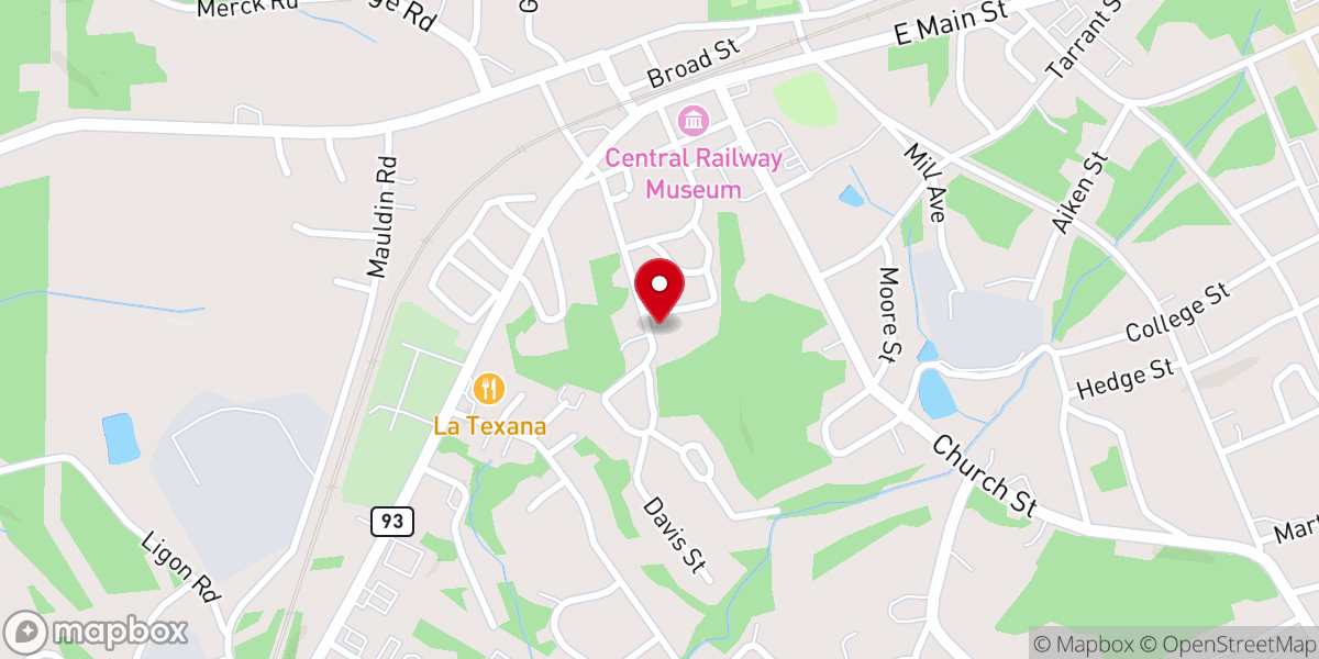 Map showing location of New Poplar Springs Baptist Church