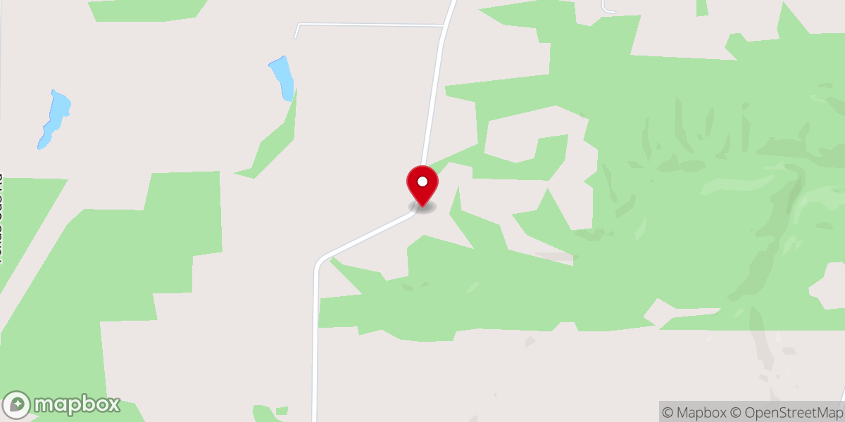 Map showing location of Olive Branch Church