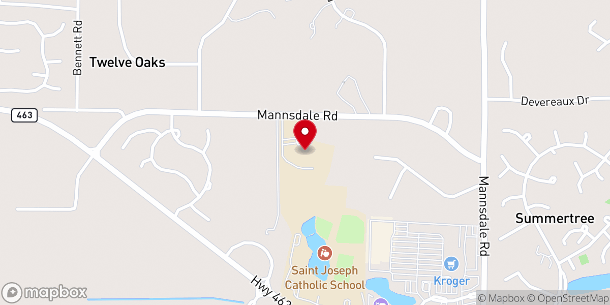 Map showing location of St. Anthony Catholic School
