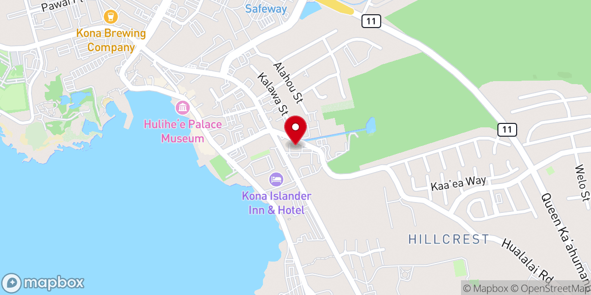 Map showing location of Kosrae Kona Fellowship