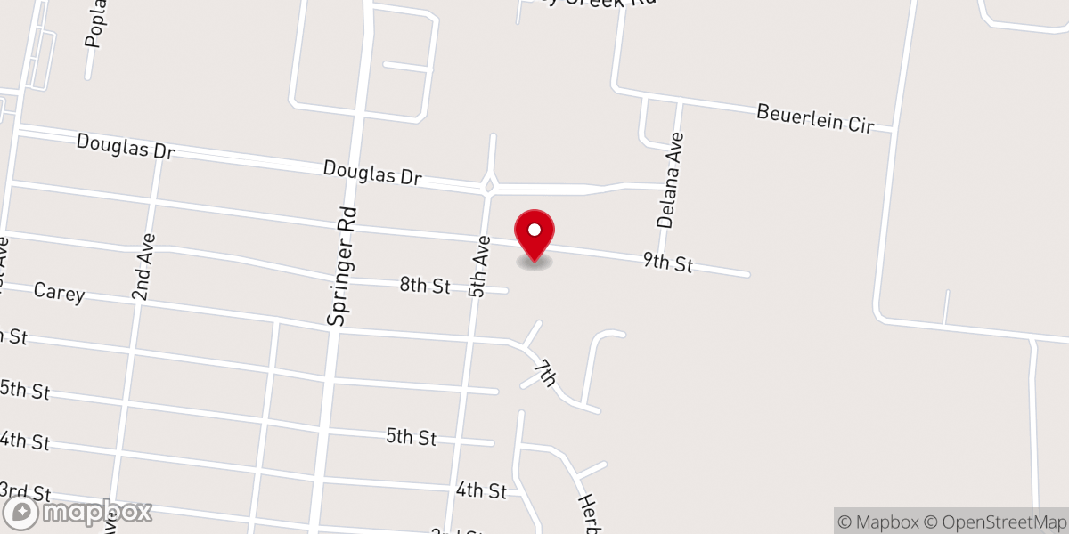 Map showing location of Triumph Church